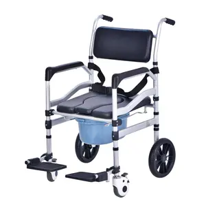 Elderly Toilet Patient Transfer Shower ChairBathroom Commode Disabled Manual