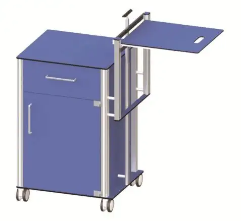 Multifunctional Hospital Bedside Cabinet Locker Hospital Overbed Table
