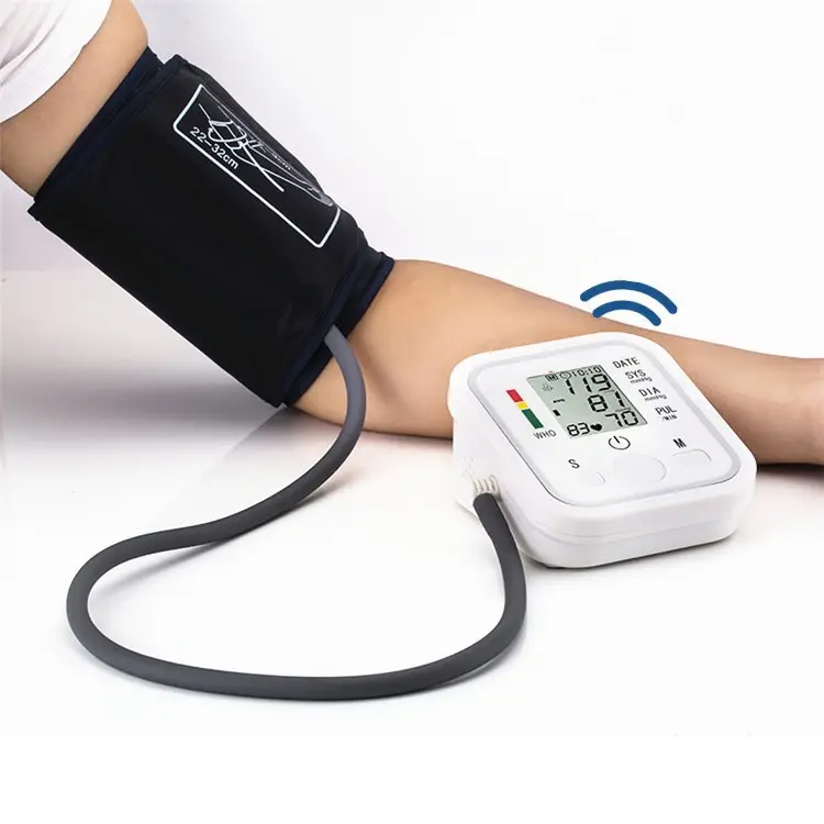 Portable digital arm blood pressure monitor with voice function