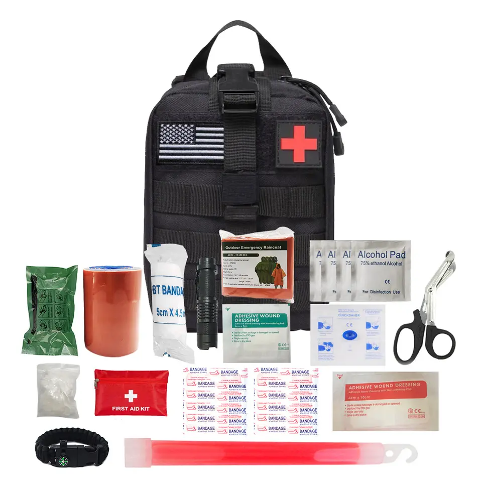 Tactical Survival Emergency Medical Combat Trauma First Aid Kit Bag